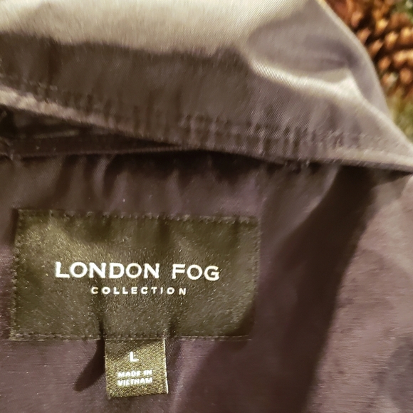 London Fog Black Hooded Trench Coat - Picture 6 of 7